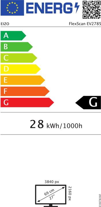 Energie-Label Eizo Ev2785 (3840 x 2160 Pixel, 27")