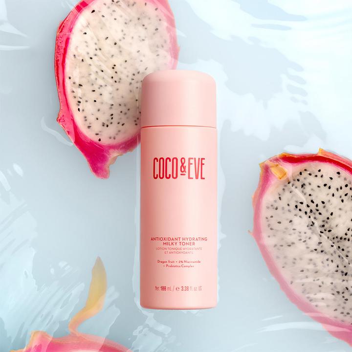 Actual product image Coco & Eve Antioxidant Hydrating Milky Toner with Hyaluronic Acid, Niacinamide & Probiotics 100ml (Tonic water, 100 ml)