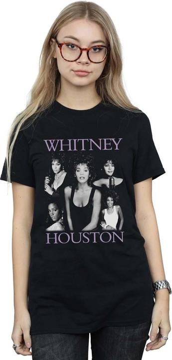 Actual product image Whitney Houston Womens/Ladies Multiple Pose Cotton Boyfriend T-Shirt (XL)