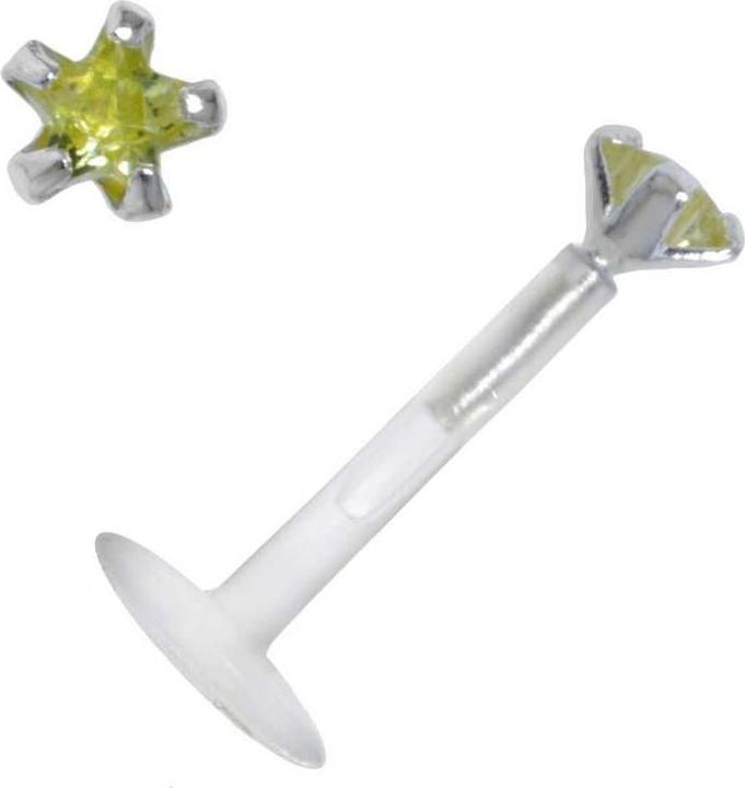 Produktbild Bijouteria Piercing für Lippe/Tragus (Bioplast, Silber 925, Zirkonia)