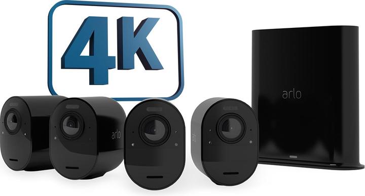 Produktbild Arlo Ultra 2 Spotlight Kamera, 4er Set (3840 x 2160 Pixels)