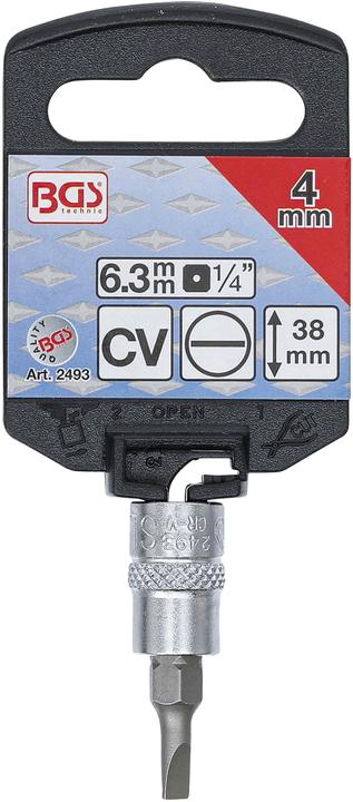 Actual product image BGS Bit Socket | 6.3 mm (1/4") Drive | Slot SL 4 mm (4 mm)