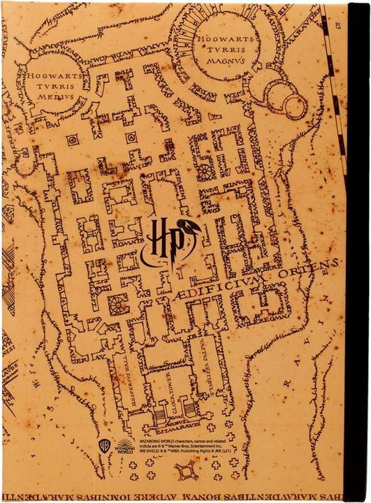 Produktbild SD Toys Harry Potter Notizbuch mit Leuchtfunktion Karte des Rumtreibers (Liniert)