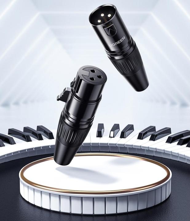 Actual product image Ugreen XLR connector 3-pin male female