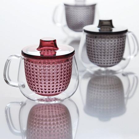 Image du produit KINTO UNITEA Unimug - Gobelet avec passoire à thé 350 ml rouge vin (0.35 l)