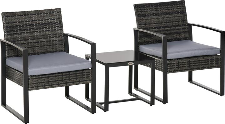 Produktbild Outsunny Polyrattan Sitzgruppe als 5-tlg. Set