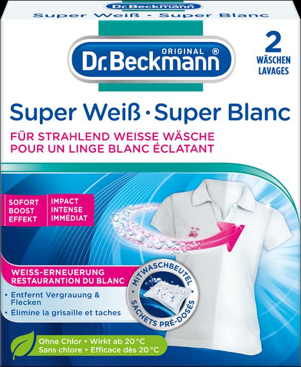 Image du produit Dr. Beckmann Super blanc (2 Cycles de lavage, Lingettes)