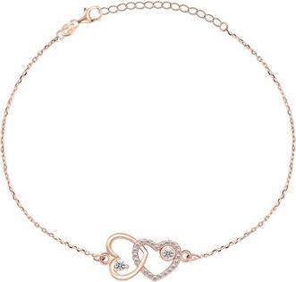 Brilio Silver - Romantic bronze bracelet with zircons BRC32R