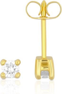 Muau Ohrstecker 4-Griff-Fassung (750/18K Gelbgold)