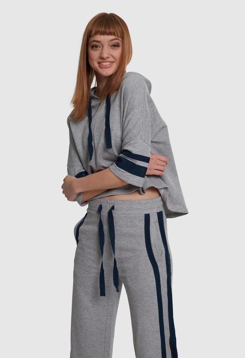 Actual product image Urban Classics Ladies Taped Short Sleeve Hoody (XS)