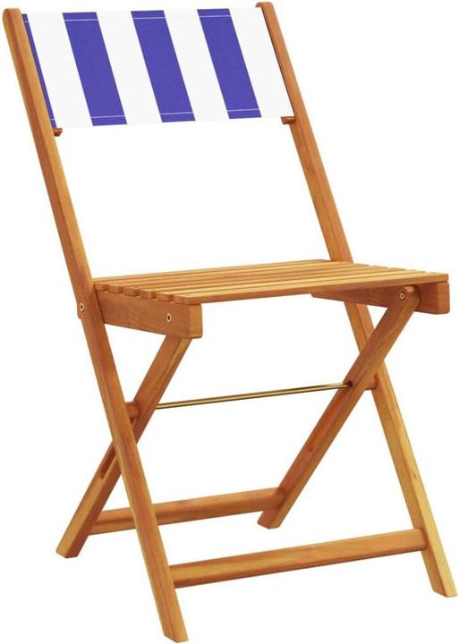 Actual product image VidaXL Bistro chairs 2 pcs. Acacia & fabric
