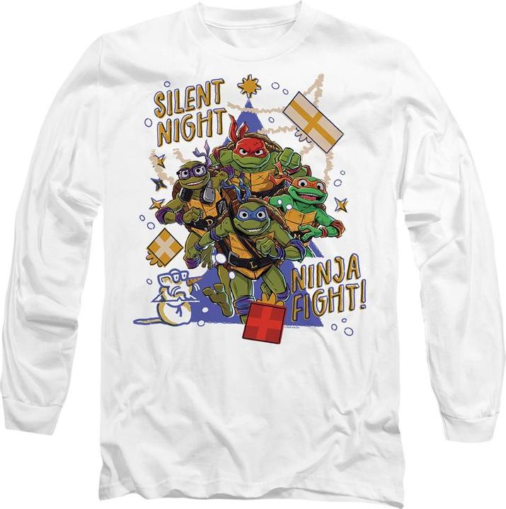 Teenage Mutant NT Silent Night Ninja Fight TShirt weihnachtliches Design (L)
