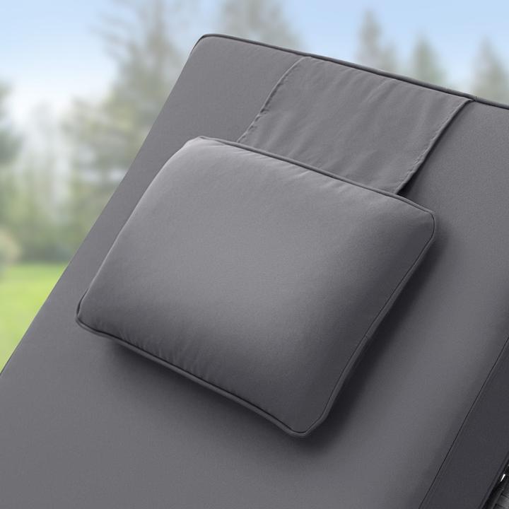 Image du produit Casaria Chaise longue de jardin en poly rotin (193 cm)