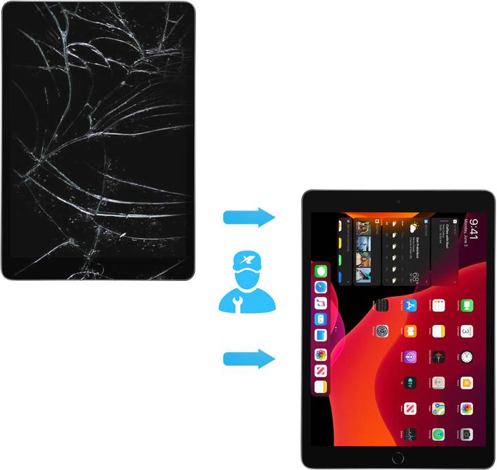 Actual product image Clappio LCD display iPad 10.2 2021 / 2020 / 2019 (Display, iPad 2019 (7th gene))