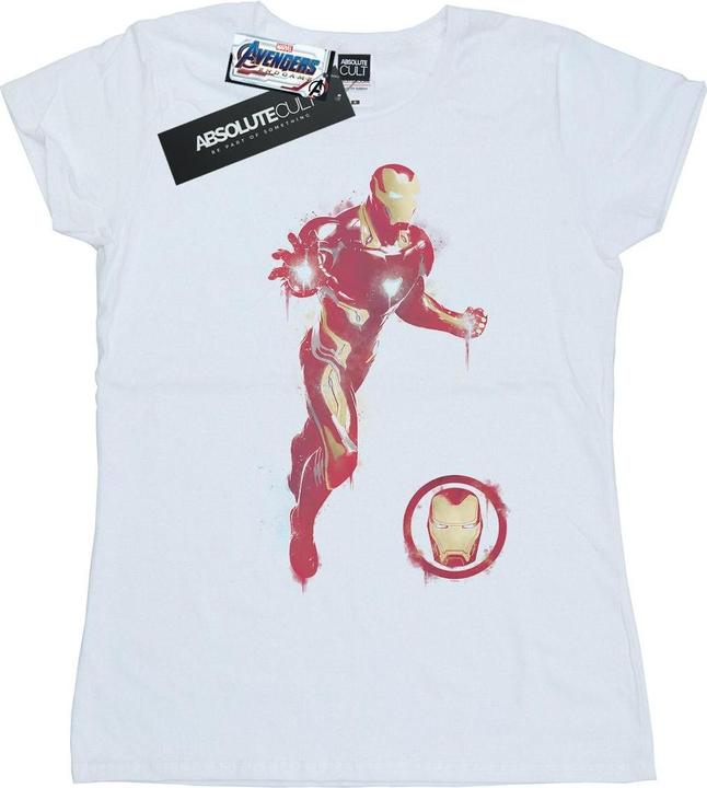 Immagine prodotto T-shirt in cotone Femmes/Dames Avengers Endgame Painted Iron Man (XXL)