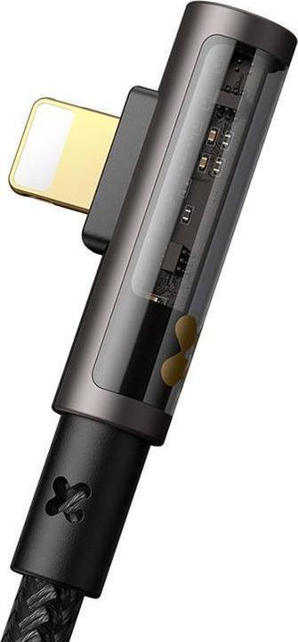 Actual product image Mcdodo CA-3511 USB to lightning prism 90 degree cable, 1.8m (black) (1.80 m, USB 3.2 Gen 1, 12 W)
