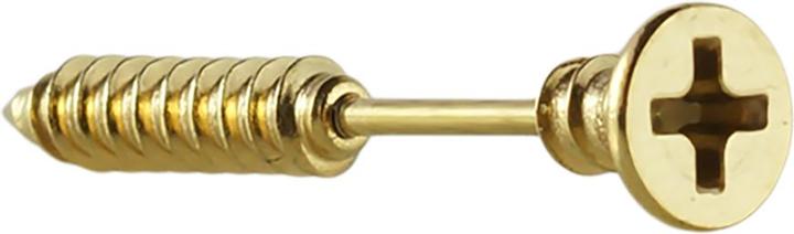 Star Piercing Micro Barbell Kreuzschlitzschraube vergoldet (ohne Messing, Chirurgenstahl 316L)