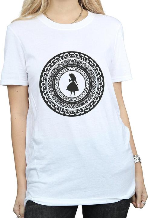 Actual product image Disney Womens/Ladies Alice In Wonderland Circle Cotton Boyfriend T-Shirt (L)
