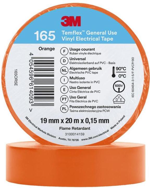 Actual product image 3M Temflex vinyl insulation tape 165, 19 mm x 20 m (19 mm)