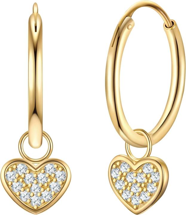 Rafaela Donata Damen Ohrringe Herz Sterling Silber - 35460 (Sterling Silber)