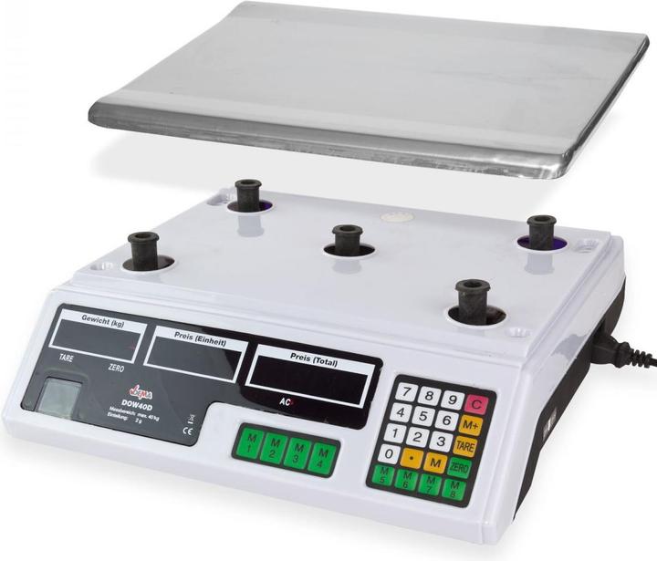 Produktbild Dema Obstwaage Ladenwaage Industriewaage Marktwaage Preiswaage Waage Digital 40 kg
