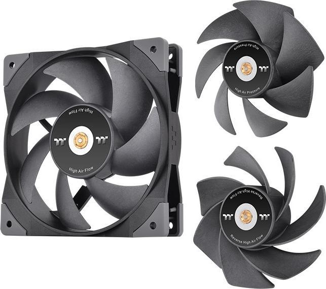 Actual product image Thermaltake 120mm GT12 PC Cooling Fan TT Premium Edition Black - 1 Pack (120 mm, 1 x)