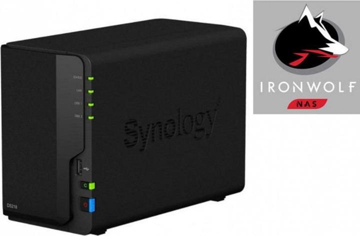 Produktbild Synology Ds218 (2 x 3 TB, Seagate Ironwolf)