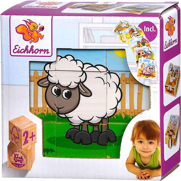 Produktbild Eichhorn Houten Blokpuzzel Boerderij (9 Teile)
