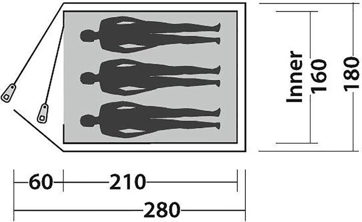 Produktbild Easy Camp Meteor 300 Zelt (Kuppelzelt, 2.90 kg, 3 Personen)