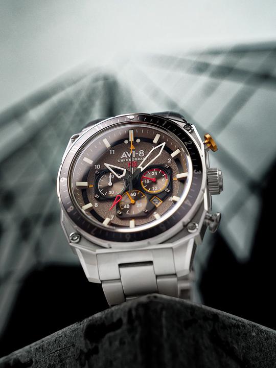 Actual product image AVI-8 AV-4100-33 Hawker Hunter Dual Time (Chronograph)
