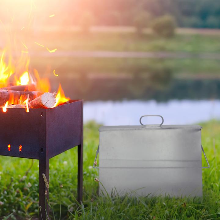 Actual product image Relaxdays Ash bucket square (44.5 x 12 x 42 cm)