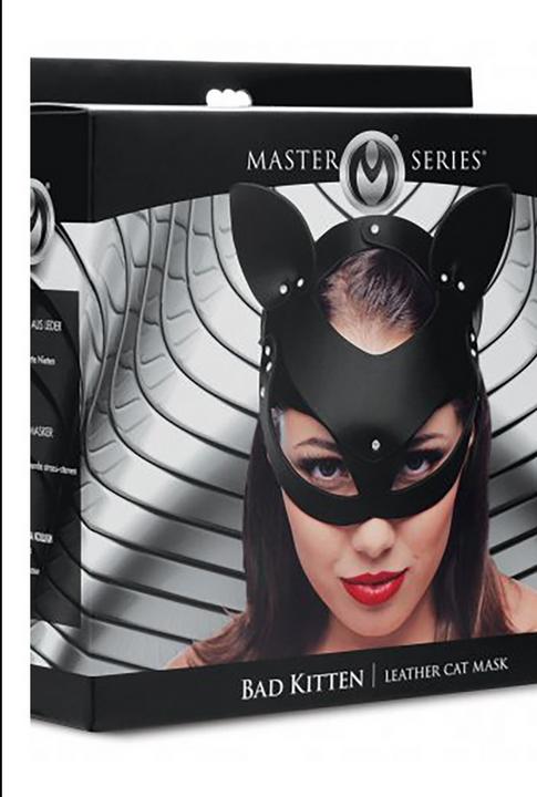 Actual product image Master Series Bad Kitten Leather Cat Mask