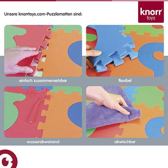 Actual product image Knorrtoys Puzzle mat - "Vehicles"/9 pieces/30 cm (86 x 86 cm)