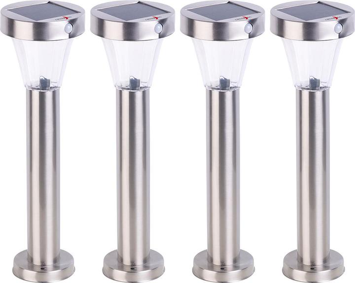 Lunartec 4er-Set Solar-Wegeleuchte mit Bewegungs- & Licht-Sensor (220 lm, IP44)