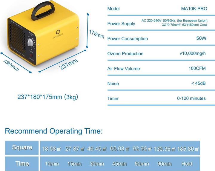 Actual product image Airthereal MA10K-PRO