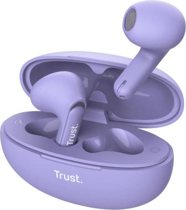 Actual product image Trust Yavi Bt Enc Earphones Purple (ANC, 23 h, Wireless)