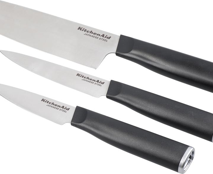 Produktbild KitchenAid Classic 3-Piece Cooking Knife Set, Sharp High-Carbon Japanese Steel (20 cm)