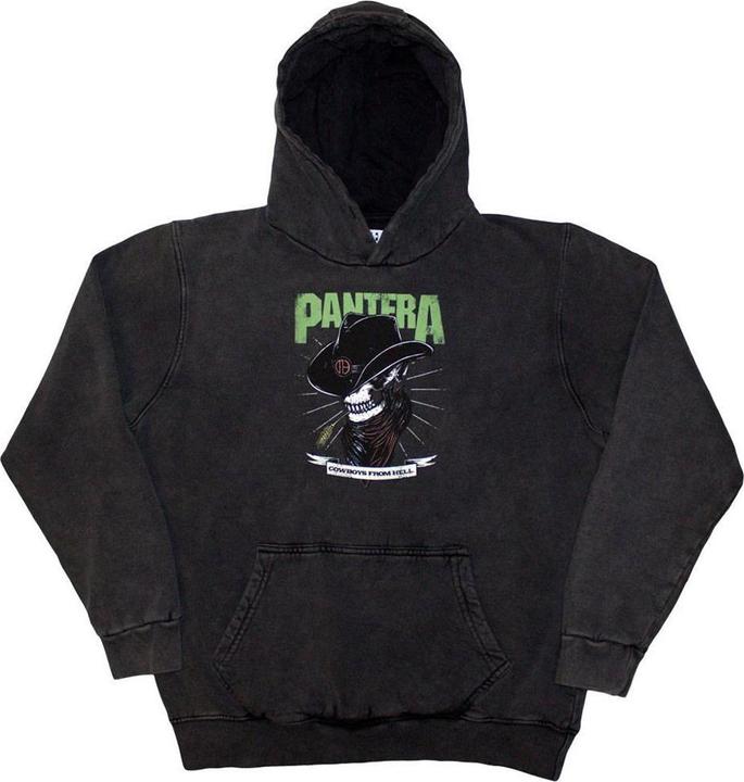Actual product image Pantera Unisex Adult Skeleton Cowboy Pull Over Hoodie (XL)