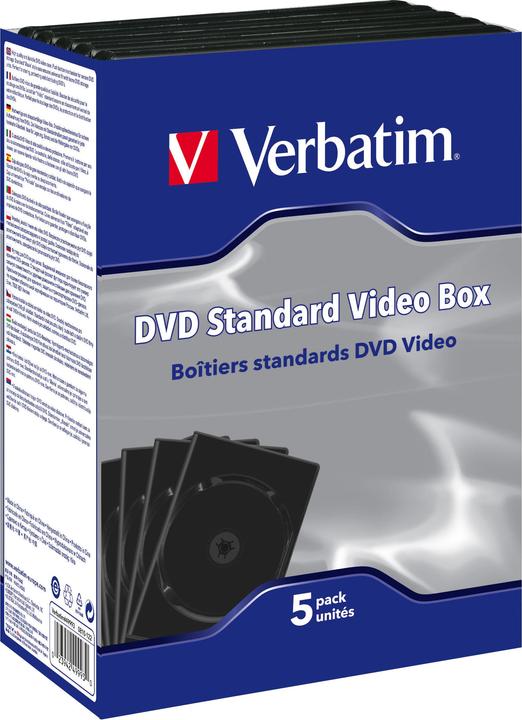 Actual product image Verbatim DVD Empty Sleeves, Black, Pack of 5 for 1 disc (5 x)