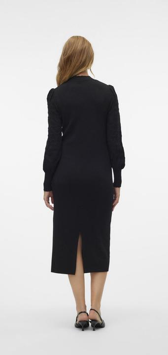 Immagine prodotto Vero Moda Maternity Vestibilità aderente Scollo alto con maniche a palloncino Abito midi Abito in maglia (XS)