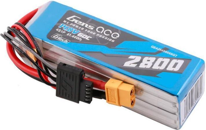Actual product image Gens Ace G-Tech Soaring 2800mAh 14.8V 60C 4S1P LiPo XT60 (14.80 V, 2800 mAh)