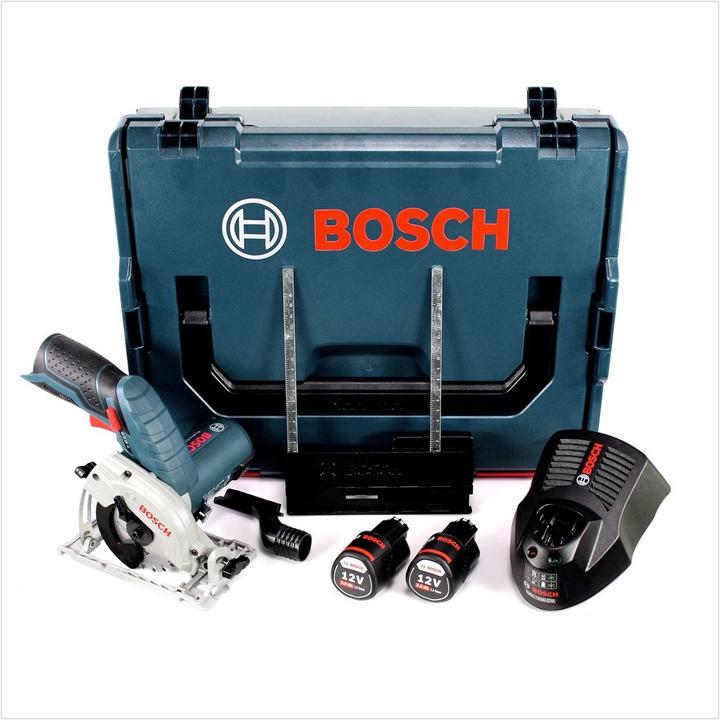 Actual product image Bosch Professional GKS 12V-26 Cordless Circular Saw 85 mm + 2x Batteries GBA 3.0 Ah + 1x Charger GAL
