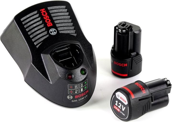 Actual product image Bosch Professional GKS 12V-26 Cordless Circular Saw 85 mm + 2x Batteries GBA 3.0 Ah + 1x Charger GAL