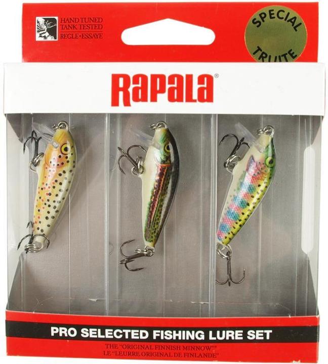 Rapala Köderset: 3 Top UL-Fischen Wobbler von im Set