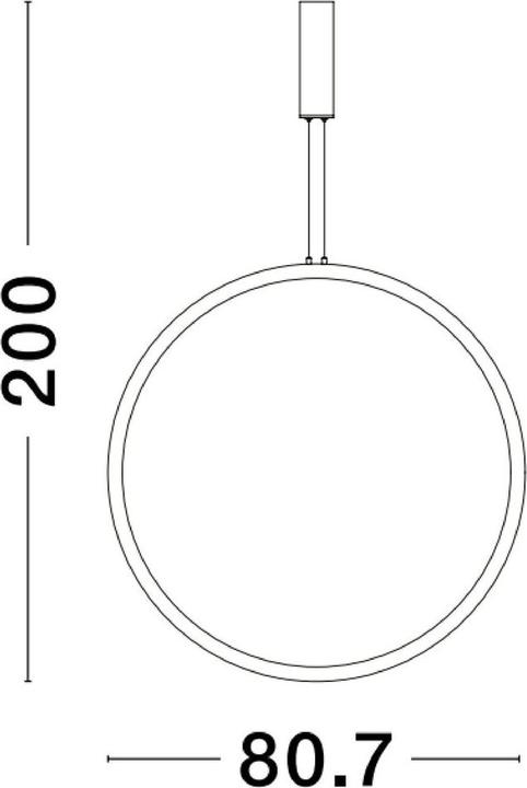 Produktbild Nova Luce CHANGE LED Pendelleuchte Messing 48W Warmweiss 200x80,7cm dimmbar 9070170