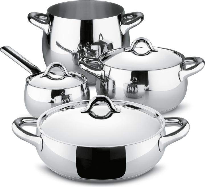 Alessi Mami Set (Pfannenset + Topfset, Edelstahl)