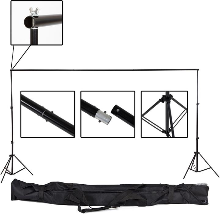 Produktbild tectake Fotohintergrund Komplettset (300 cm, 600 cm)