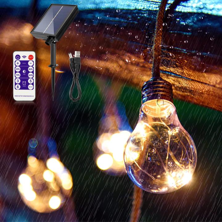 Bogseth Guirlande lumineuse solaire à LED (7.60 m)