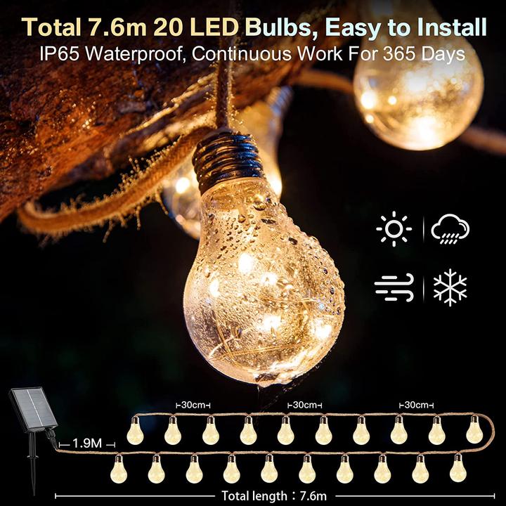 Image du produit Bogseth Guirlande lumineuse solaire à LED (7.60 m)