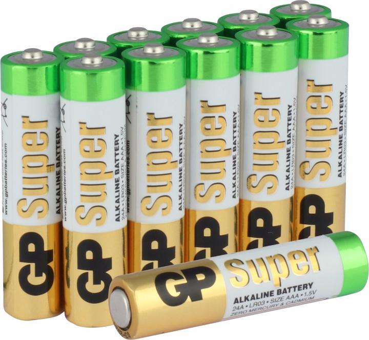 Produktbild GP Batteries Super Alkaline (12 Stk., AAA, 1290 mAh)